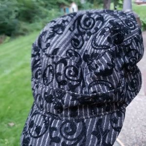 Disney Cruise Soft Embossed Funky Drop Hat - Black/Gray